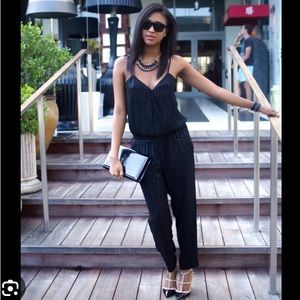 Black Sequin Jumpsuit (with pockets!)